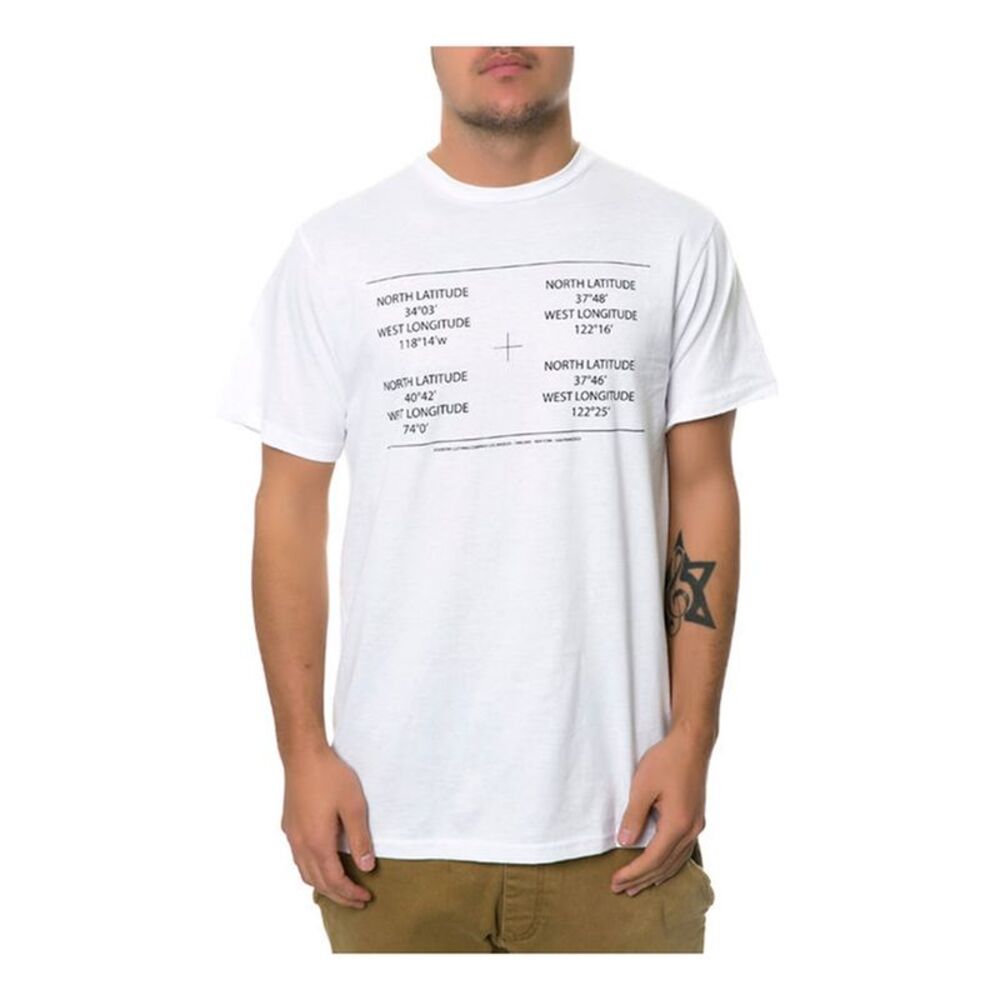 Fourstar Clothing Mens The Fourstar Coordinates Graphic T-Shirt, NWT